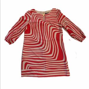 Tahari Swirling Print Jersey Shift Dress